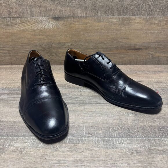 Magnanni Toledo Cap Toe Black Leather Oxford Shoes Men\'s Size 13 main image 7
